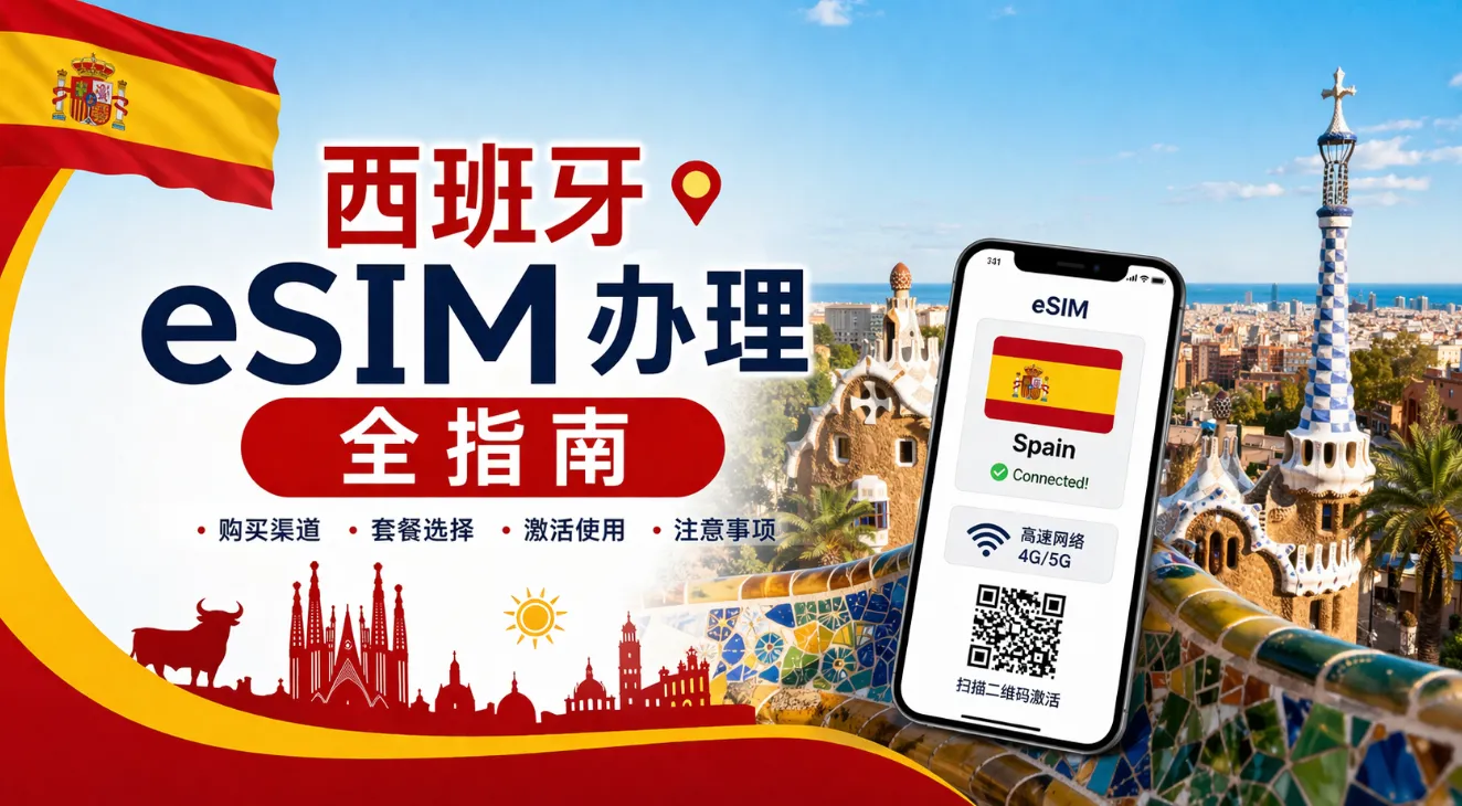 2026西班牙eSIM办理全指南：运营商、套餐及资费、购买与激活、常见问题