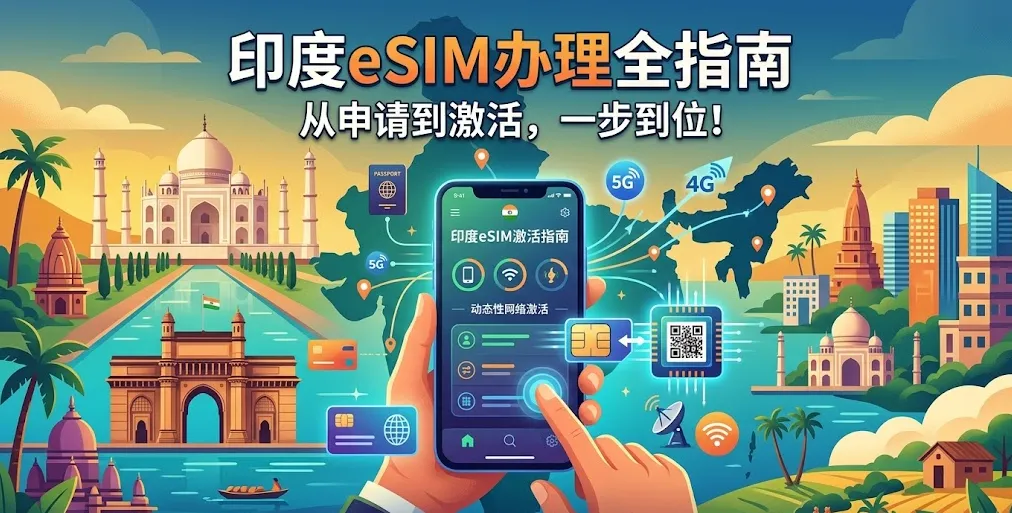 2026印度eSIM办理全指南：运营商、套餐及资费、购买与激活、常见问题