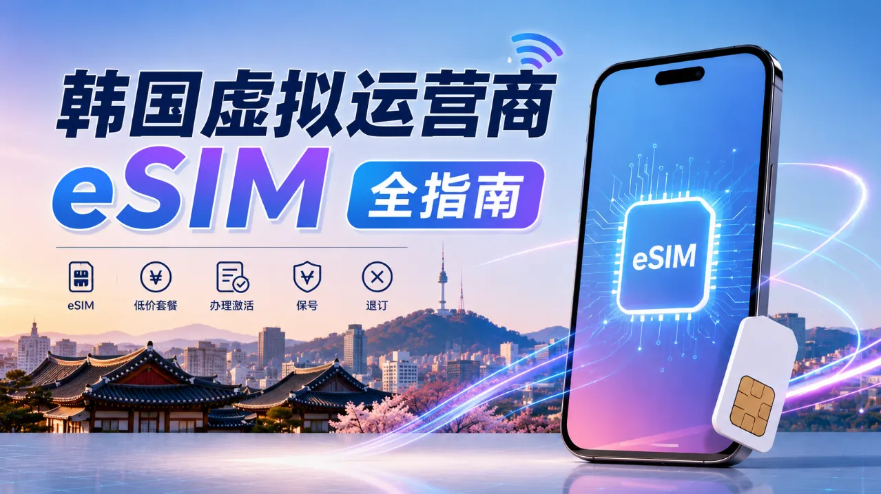 2026韩国虚拟运营商eSIM全指南:低价套餐、办理/激活流程、保号与退订