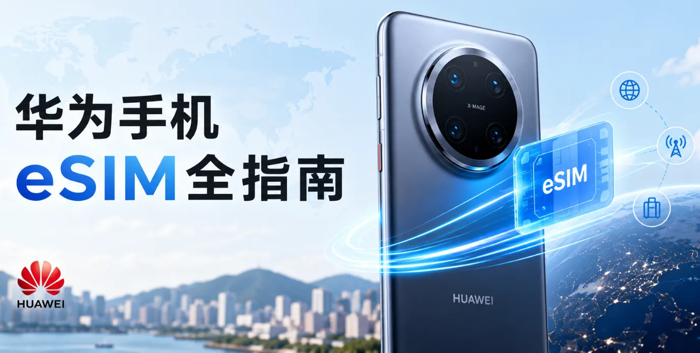 2026华为手机eSIM全指南：开通/激活、支持地区与机型、套餐资费、实卡转eSIM与退订