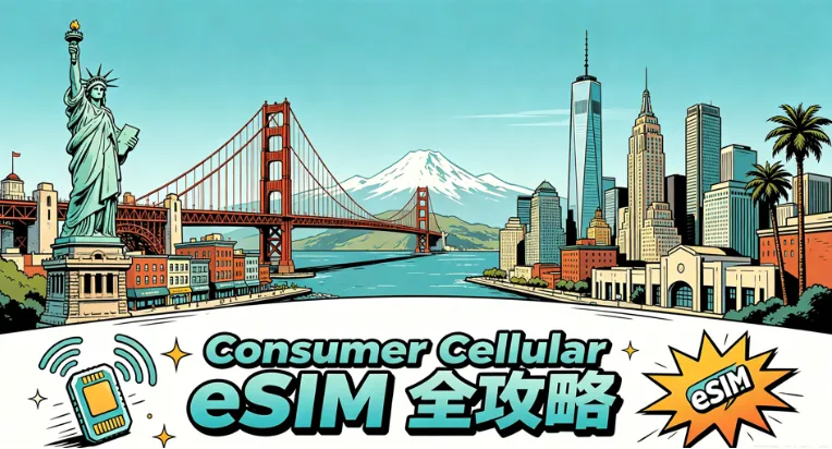 2026美国Consumer Cellular eSIM全攻略：长辈神卡/AARP折扣、激活充值与实体卡转eSIM